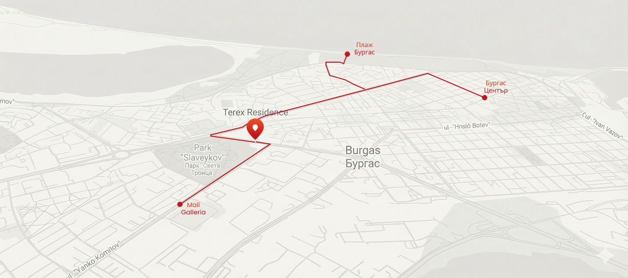 Карта — Terex Residence, Бургас